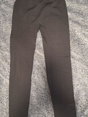 French Laundry Black Ribbed Pull-On Pants